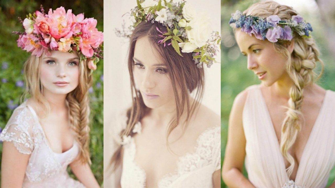 Braided Wedding Hairstyles with Flowers