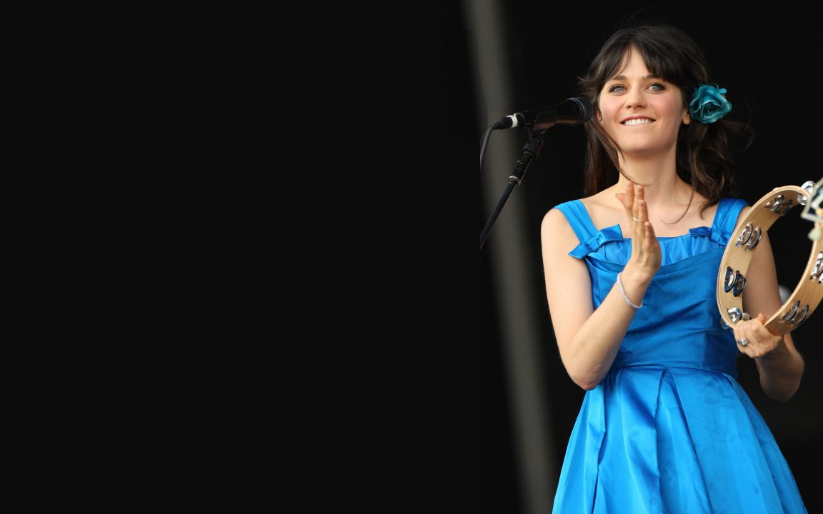 Zooey Deschanel Blue Dress