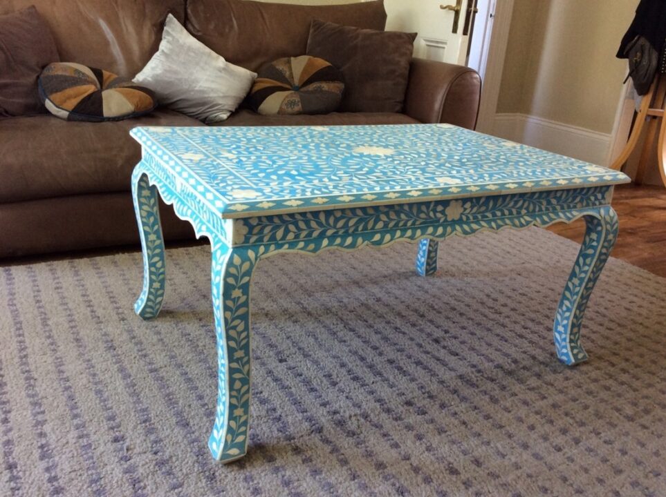 Blue Coffee Table Decor