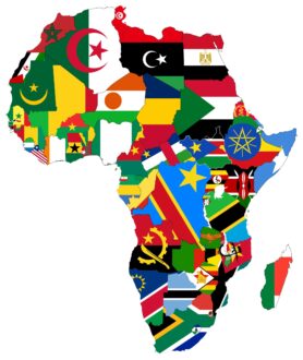 Africa Flag Map